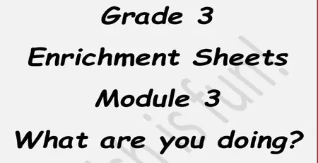 أوراق عمل الوحدة الثالثة في اللغة الإنجليزية للثالث الفصل الأول