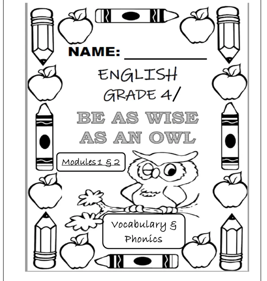 مراجعة للوحدة الأولى والثانية في اللغة الإنكليزية للرابع الفصل الأول